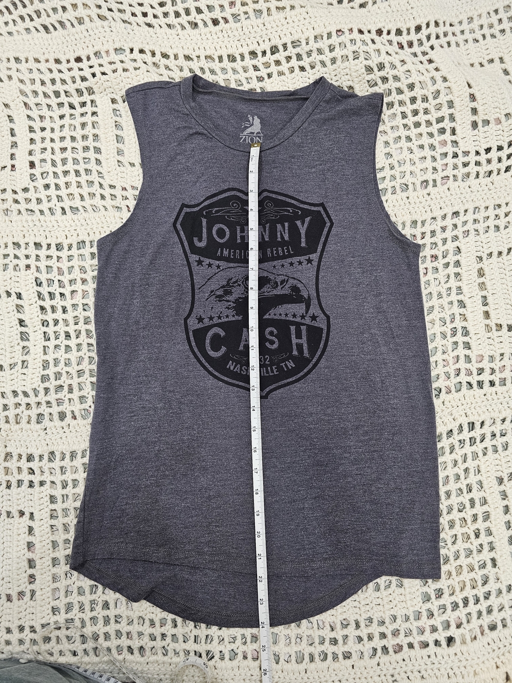Zion Rootswear Women Johnny Cash American Rebel Tank Top L - Picture 5 of 6